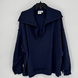 Torrid Super Soft Fleece Oversized Pullover Sweatshirt Navy Blue Size 3X Cozy